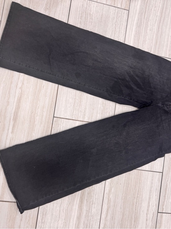 FRAME High-Rise Le Slim Palazzo Wide Leg Jeans in Broken (Black) sz 31 - Picture 5 of 10